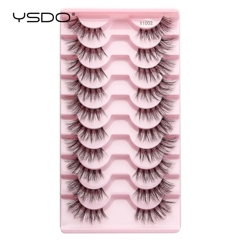 New Fox Half Eyelashes 3/10 Pairs 3D Mink Lashes Natural Eyelash Extension Cat Eye Eyelashes Makeup Tools faux Cils maquiagem - Blinksy